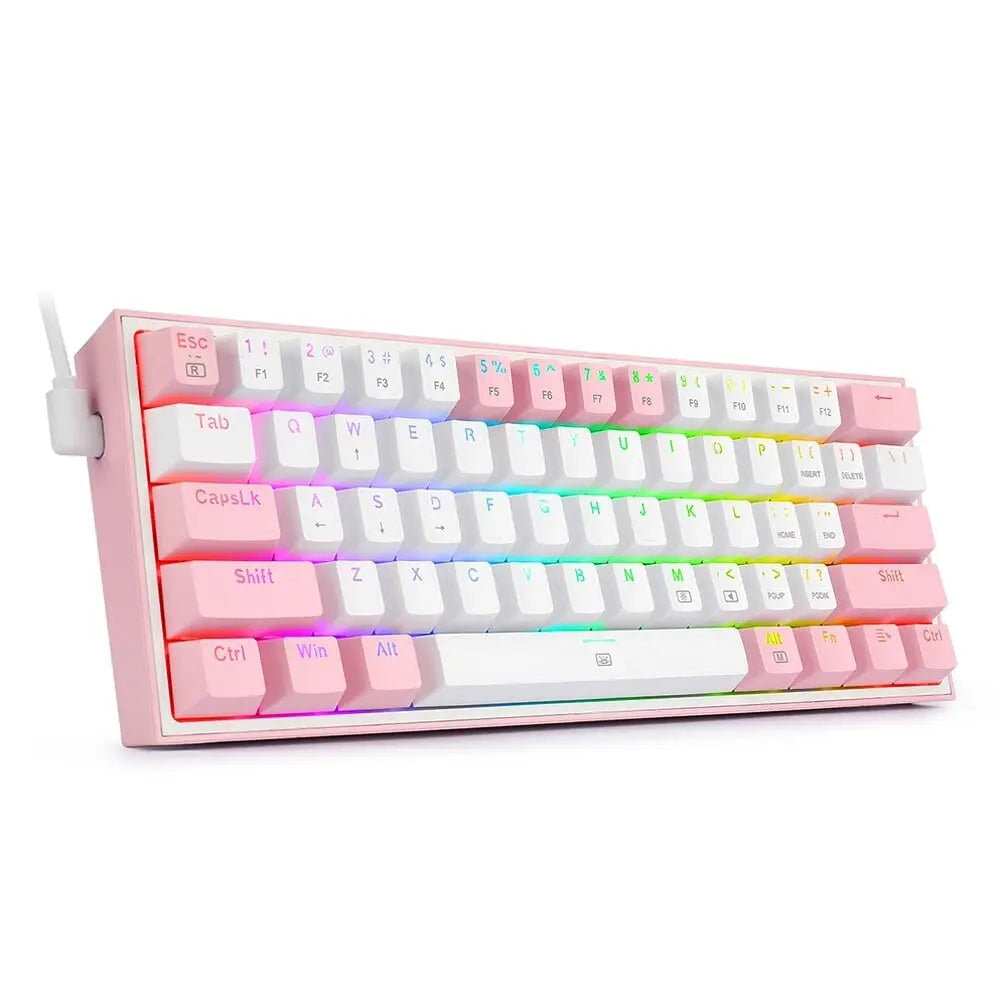 REDRAGON Fizz RGB USB Mini Mechanical Gaming Keyboard Red Switch 61 Detachable Cable REDRAGON Fizz RGB USB Mini Mechanical Gaming Keyboard Red Switch 61 Detachable Cable